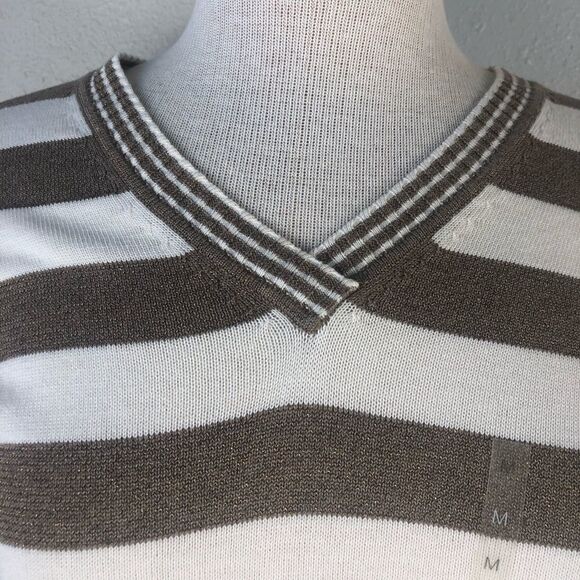 Liz Claiborne Striped V Neck Sweater Size M - Picture 2 of 7